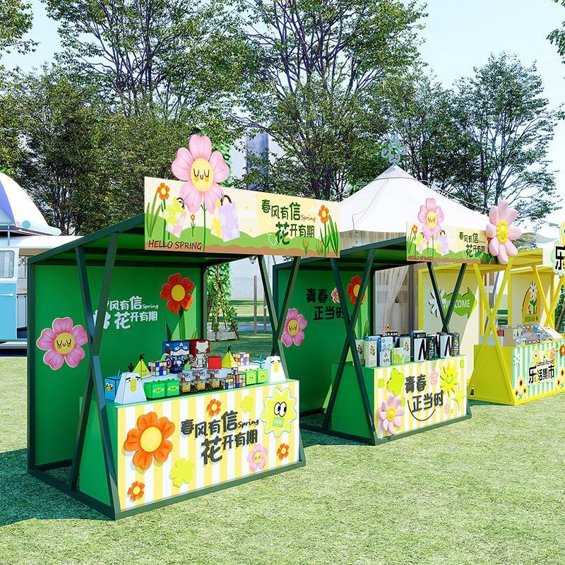Snacks Food Stall - Открытый квадратный стеллаж для киоска, рынок,