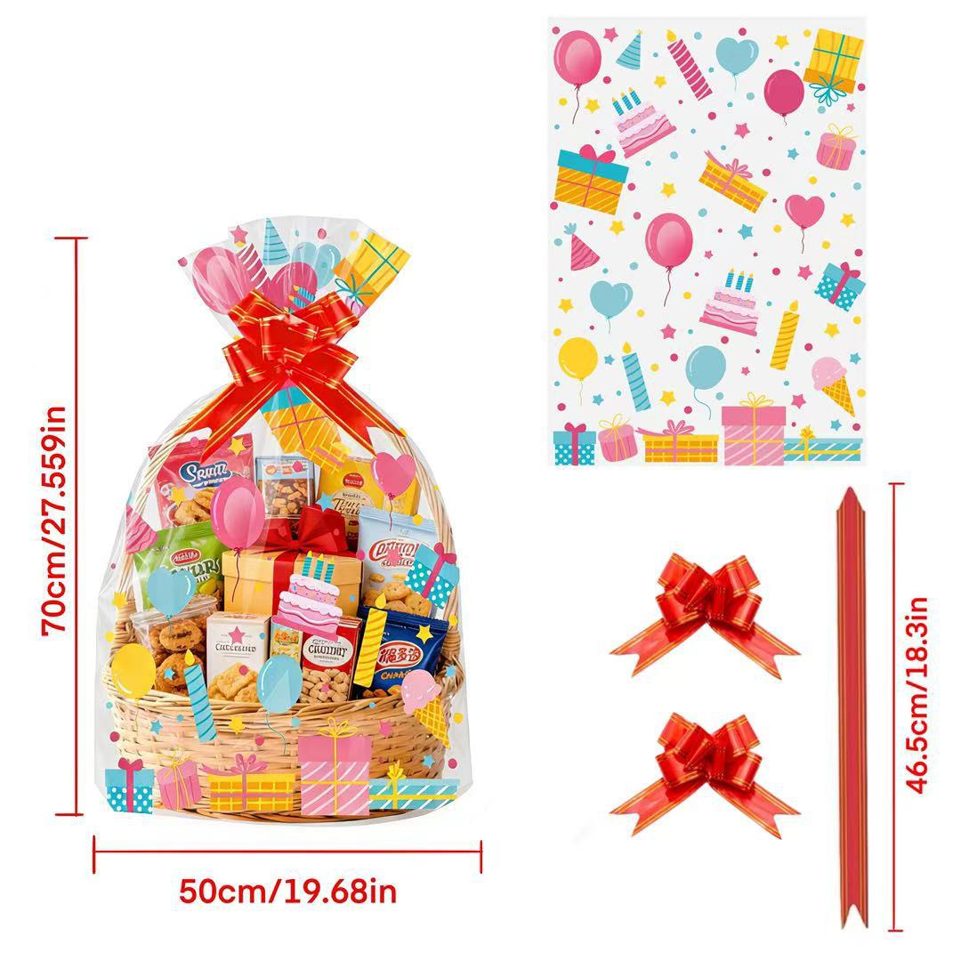 20 шт. прозрачных пакетов OPP  – обзор и цена Food Snacks Hamper