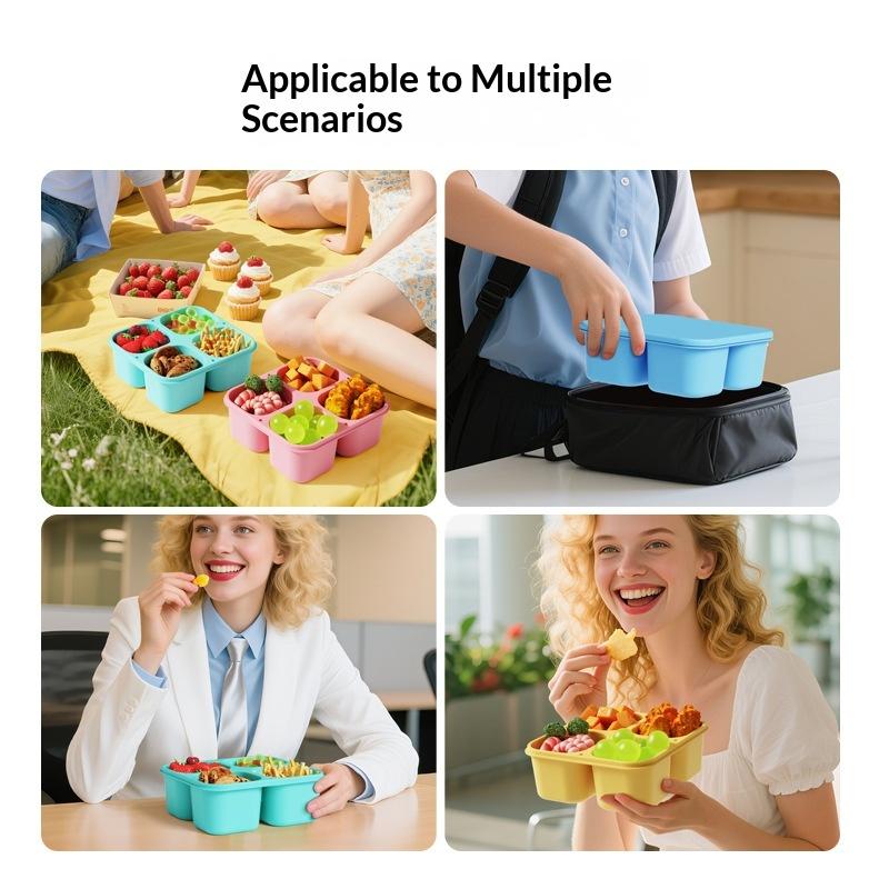 Силиконовый контейнер для еды  – обзор и цена Food Snacks For Picnic